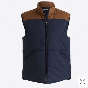 NWT J CREW Trekker Mercantile Navy Vest Mens Large